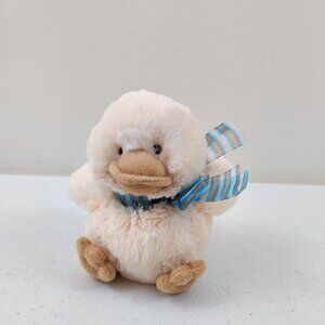 Russ Berrie Diddy Duck Beige Stuffed Plush Sewn Eyes Duckling Bird Easter